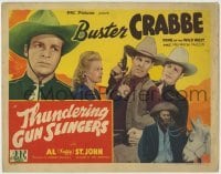 4s473 THUNDERING GUN SLINGERS TC '44 Buster Crabbe King of the Wild West & his Horse Falcon, Fuzzy