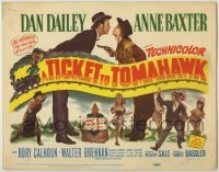 4s474 TICKET TO TOMAHAWK TC '50 Dan Dailey & Anne Baxter, uncredited sexy Marilyn Monroe pictured!