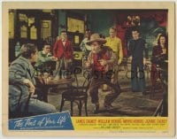 4s938 TIME OF YOUR LIFE LC #4 '47 top cast watches James Barton threaten James Cagney at table!