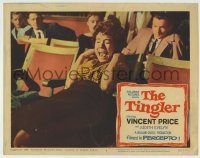 4s939 TINGLER LC #7 '59 William Castle, image of screaming woman in audience, in Percepto!