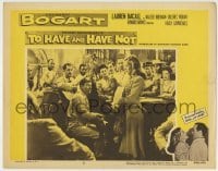 4s940 TO HAVE & HAVE NOT LC #2 R56 Lauren Bacall pretends to sing while Hoagy Carmichael plays piano