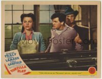 4s951 TORTILLA FLAT LC '42 John Garfield glares at Hedy Lamarr, who gave away present he gave her!