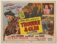 4s484 TROUBLE IN THE GLEN TC '54 Orson Welles, Margaret Lockwood, Victor McLaglen, Scotland!