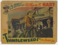 4s953 TUMBLEWEEDS LC R39 great close up of cowboy William S. Hart on horseback in town!