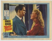 4s954 TWIST OF FATE LC #5 '54 c/u of Ginger Rogers pleading with Stanley Baker, Beautiful Stranger