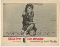 4s956 TWO WOMEN LC '62 Vittorio De Sica, classic image of crying Sophia Loren used on posters!