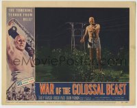 4s967 WAR OF THE COLOSSAL BEAST LC #7 '58 great close up of the monster grabbing power lines!
