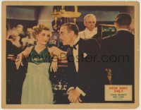 4s969 WEEK ENDS ONLY LC '32 sexy Joan Bennett close up staring at rich John Halliday in tuxedo!
