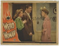 4s970 WEIRD WOMAN LC '44 Lon Chaney Jr. & Anne Gwynne stare at Elizabeth Russell in bath robe!