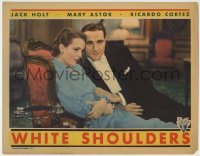 4s981 WHITE SHOULDERS LC '31 great romantic close up of Ricardo Cortez & sexy young Mary Astor!