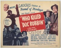 4s504 WHO KILLED DOC ROBBIN TC '48 Hal Roach horror, Eilene Janssen, Virginia Grey, wacky monkeys!