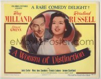 4s510 WOMAN OF DISTINCTION TC '50 Ray Milland & pretty Rosalind Russell in a rare comedy delight!