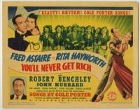 4s517 YOU'LL NEVER GET RICH TC '41 great image of Fred Astaire dancing with sexy Rita Hayworth!