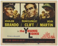 4s520 YOUNG LIONS TC '58 art of Nazi Marlon Brando, Dean Martin & Montgomery Clift in World War II
