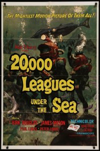 4t004 20,000 LEAGUES UNDER THE SEA 1sh R71 Jules Verne classic, wonderful art of deep sea divers!