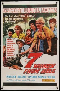 4t017 7 WOMEN FROM HELL 1sh '61 Patricia Owens is driven to shame in a World War II prison camp!