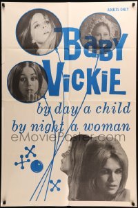 4t062 BABY VICKIE 1sh '69 sexy Sharon Matt in title role, by day a child by night a woman!