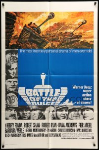 4t071 BATTLE OF THE BULGE int'l 1sh R70 Henry Fonda, Robert Shaw, cool Thurston tank art!