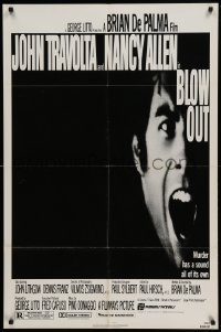4t112 BLOW OUT 1sh '81 John Travolta, Brian De Palma, murder has a sound all of its own!