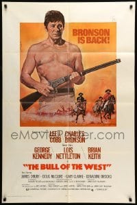 4t158 BULL OF THE WEST int'l 1sh '72 Enzo Nistri art of barechested Charles Bronson w/rifle!