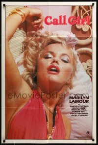 4t161 CALL GIRL 24x36 1sh '85 sexy Olinka Hardiman as Marilyn Monroe look-alike!
