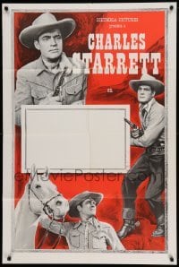 4t184 CHARLES STARRETT Spanish/US 1sh '50s great images of the cowboy western star!