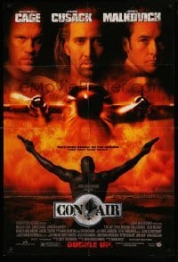 4t204 CON AIR DS 1sh '97 cool image of Nicholas Cage, John Cusack, John Malkovich!
