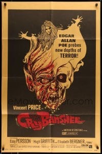 4t219 CRY OF THE BANSHEE military 1sh '70 Edgar Allan Poe probes new depths of terror, cool artwork!