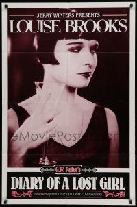 4t255 DIARY OF A LOST GIRL 1sh R82 best c/u of bad girl Louise Brooks, G.W. Pabst classic!