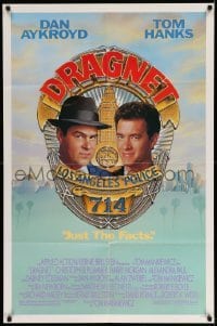 4t282 DRAGNET 1sh '87 Dan Aykroyd as detective Joe Friday with Tom Hanks, art by McGinty!