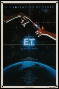 4t286 E.T. THE EXTRA TERRESTRIAL NSS style 1sh '82 Steven Spielberg classic, John Alvin art!