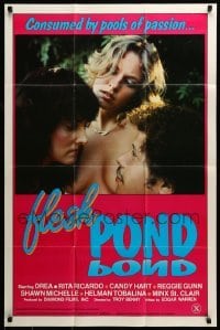 4t327 FLESH POND 25x38 1sh '83 sexy Drea and Rita Ricards were consumed by pools of passion!