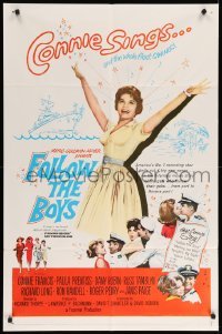 4t331 FOLLOW THE BOYS 1sh '63 Connie Francis sings and the whole Navy fleet swings!