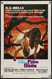 4t332 FOOD OF THE GODS 1sh '76 artwork of giant rat feasting on dead girl by Drew Struzan!
