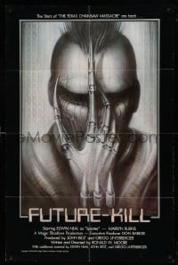 4t354 FUTURE-KILL 1sh '84 Edwin Neal, really cool science fiction artwork by H.R. Giger!
