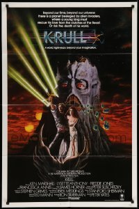 4t503 KRULL int'l 1sh '83 sci-fi fantasy art of Ken Marshall & Lysette Anthony in monster's hand!
