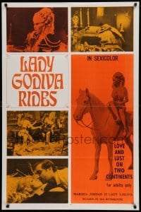 4t512 LADY GODIVA RIDES 1sh '69 sexy Marsha Jordan, love and lust on two continents!
