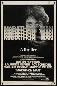 4t558 MARATHON MAN int'l 1sh '76 cool image of Dustin Hoffman, John Schlesinger classic thriller!