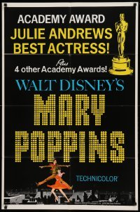 4t562 MARY POPPINS style C 1sh '65 Julie Andrews & Dick Van Dyke in Walt Disney's musical classic!