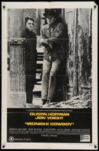 4t577 MIDNIGHT COWBOY 1sh '69 Dustin Hoffman, Jon Voight, John Schlesinger classic, x-rated!