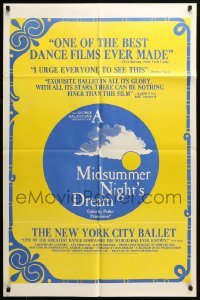 4t580 MIDSUMMER NIGHT'S DREAM 1sh '67 George Balanchine & Dan Eriksen, William Shakespeare!