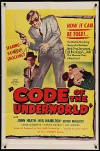 4t594 MURDER IN VILLA CAPRI 1sh '55 directed by Otto Simetti, Code of the Underworld!