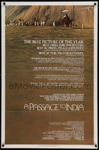 4t641 PASSAGE TO INDIA 1sh '84 David Lean, Alec Guinness, cool desert caravan image!
