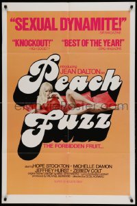 4t648 PEACH FUZZ 1sh '77 introducing sexiest Jean Dalton, the forbidden fruit!