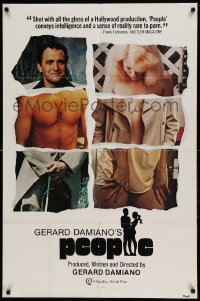 4t654 PEOPLE 1sh '78 Gerard Damiano, sexy collage of porn stars including Serena & Jamie Gillis!