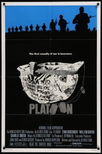 4t666 PLATOON 1sh '86 Oliver Stone, Vietnam classic, the first casualty of war is Innocence!