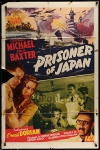 4t679 PRISONER OF JAPAN 1sh '42 Edgar Ulmer directed WWII thriller, Gertrude Michael & Alan Baxter