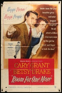 4t727 ROOM FOR ONE MORE 1sh '52 Cary Grant & gorgeous Betsy Drake with George Foghorn Winslow!