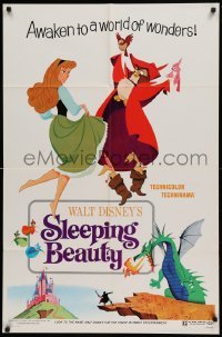 4t791 SLEEPING BEAUTY style B 1sh R70 Walt Disney cartoon fairy tale fantasy classic!