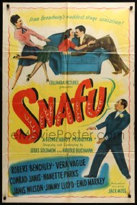4t795 SNAFU style B 1sh '45 Robert Benchley, Vera Vague, situation normal, all fouled up!